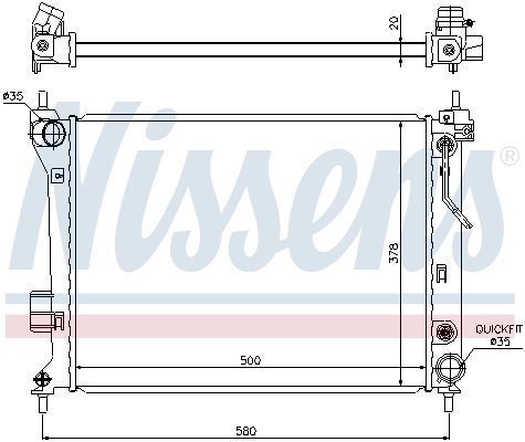 Radiator, engine cooling 67548