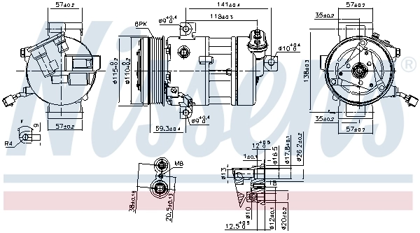 Compressor, air conditioning ** FIRST FIT ** 890667