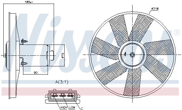 Fan, engine cooling 85838