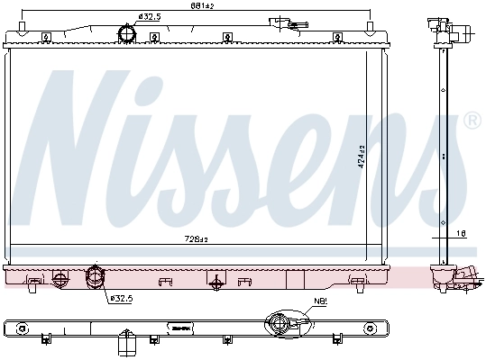 Radiator, engine cooling 681378
