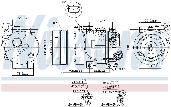 Compressor, air conditioning ** FIRST FIT ** 890651