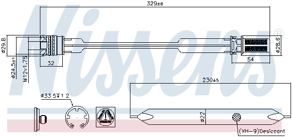 NISSENS 95780 Dryer, air conditioning