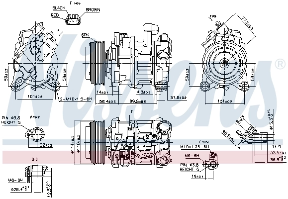 Compressor, air conditioning ** FIRST FIT ** 89585