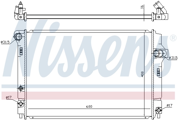 NISSENS 646873 Radiator, engine cooling