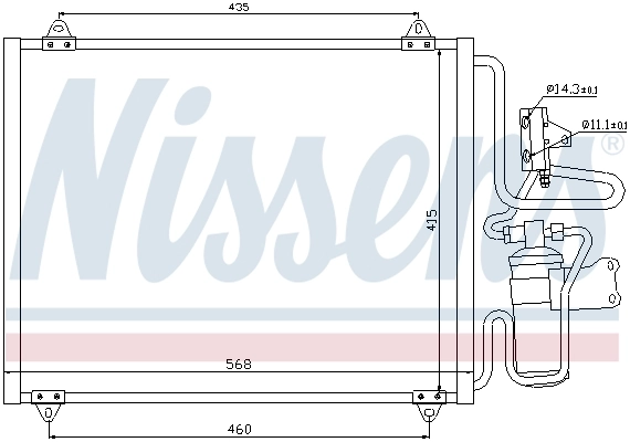 NISSENS 94440 Condenser, air conditioning