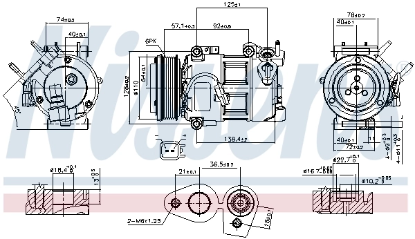 Compressor, air conditioning ** FIRST FIT ** 890693