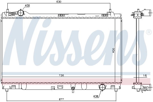 NISSENS 646948 Radiator, engine cooling