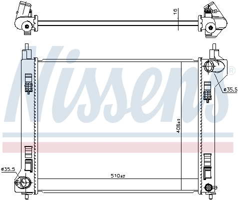 NISSENS 606766 Radiator, engine cooling