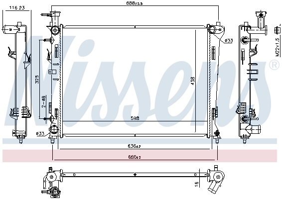 NISSENS 66778 Radiator, engine cooling