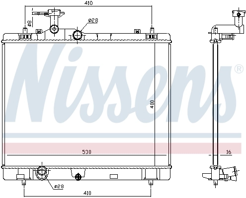 NISSENS 606551 Radiator, engine cooling