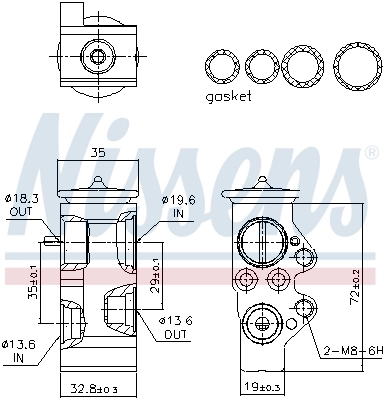 Expansion Valve, air conditioning ** FIRST FIT ** 999313