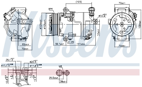 Compressor, air conditioning ** FIRST FIT ** 890006