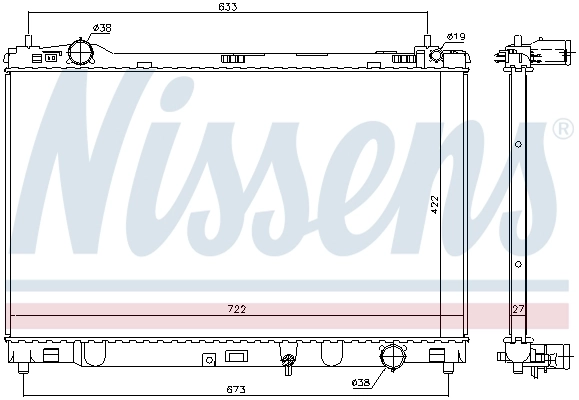 NISSENS 606546 Radiator, engine cooling