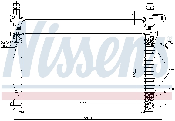 Radiator, pendingin mesin 60303A