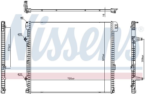 Radiator, engine cooling 606979