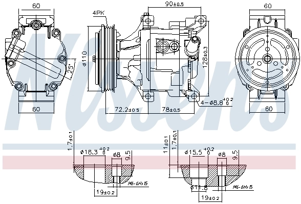 Compressor, air conditioning ** FIRST FIT ** 890079