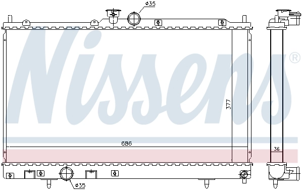 NISSENS 628956 Radiator, engine cooling