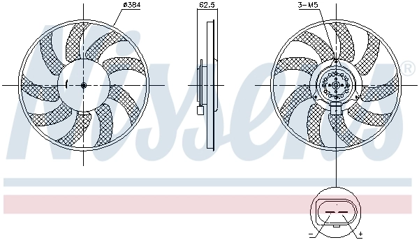 Fan, engine cooling 850099