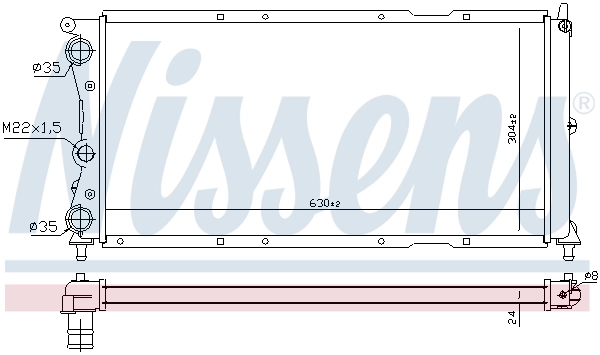 Radiator, engine cooling 618121
