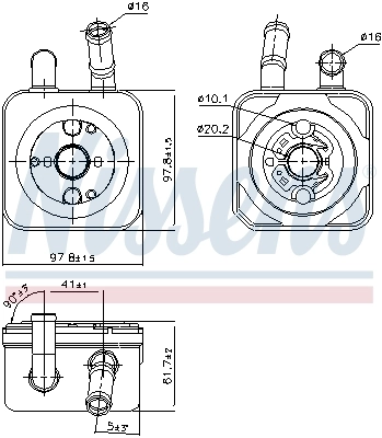 Oil Cooler, engine oil ** FIRST FIT ** 90853