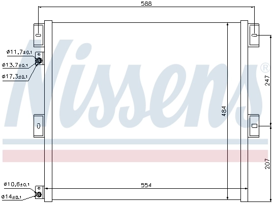 NISSENS 940075 Condenser, air conditioning