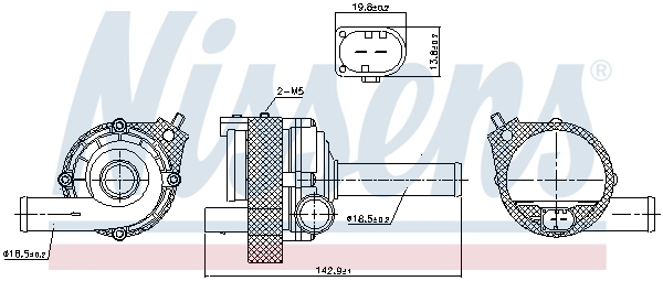 NISSENS 831077 Water Pump, engine cooling