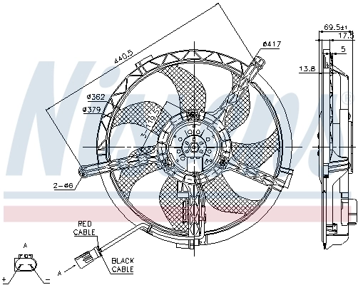 Fan, engine cooling 85632