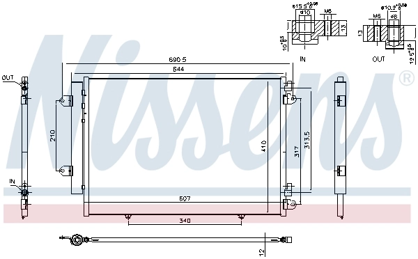 NISSENS 940691 Condenser, air conditioning