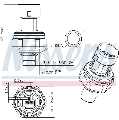 Pressure Switch, air conditioning ** FIRST FIT ** 301027