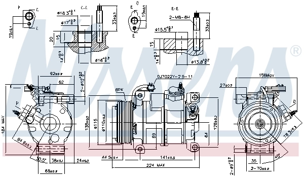 Compressor, air conditioning ** FIRST FIT ** 890169
