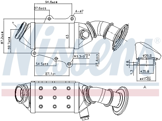 NISSENS 989403 Cooler, exhaust gas recirculation