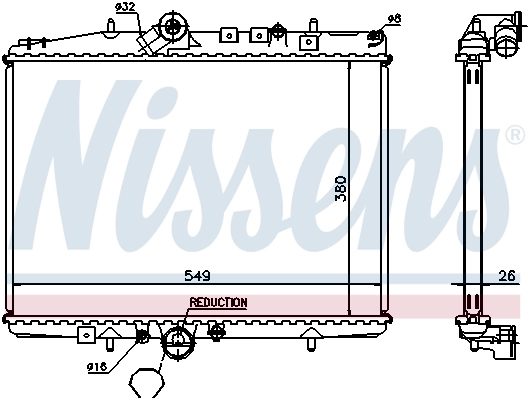 NISSENS 61295A Radiator, engine cooling