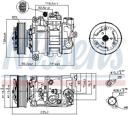 NISSENS 89529 Compressor, air conditioning