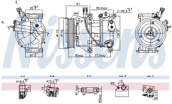 Compressor, air conditioning ** FIRST FIT ** 891114