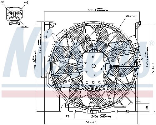 Fan, engine cooling 85067