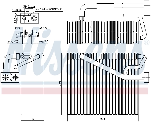 Evaporator, air conditioning 92211