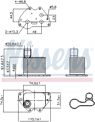 Oil Cooler, engine oil ** FIRST FIT ** 90981