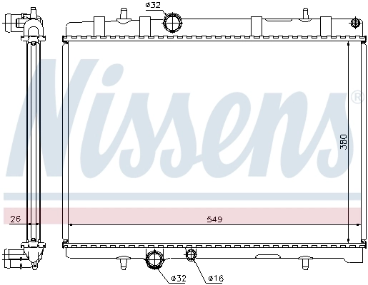 NISSENS 63608A Radiator, engine cooling