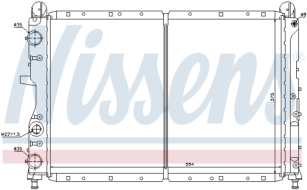 Radiator, engine cooling 61873