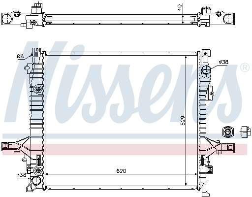 Radiator, engine cooling ** FIRST FIT ** 65613A