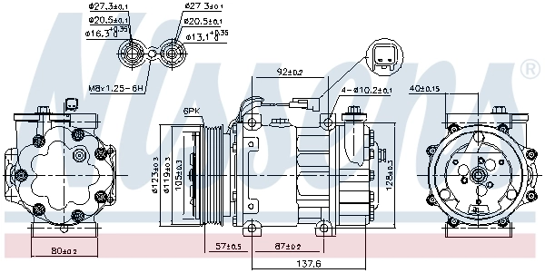 Compressor, air conditioning ** FIRST FIT ** 890699