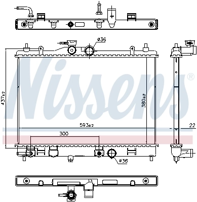 NISSENS 606273 Radiator, engine cooling
