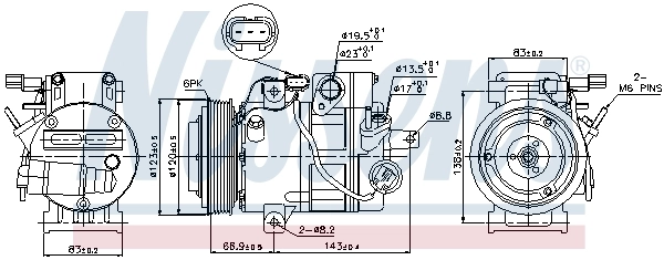 Compressor, air conditioning ** FIRST FIT ** 89304