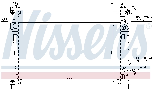 Radiator, engine cooling 68005A