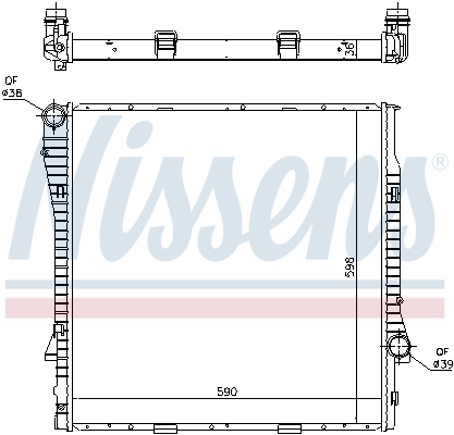 NISSENS 60819 Radiator, engine cooling