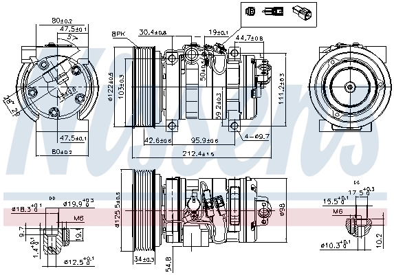 Compressor, air conditioning ** FIRST FIT ** 89609