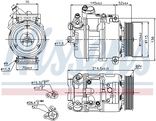 Compressor, air conditioning ** FIRST FIT ** 89214