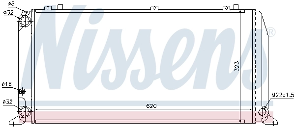 NISSENS 60488 Radiator, engine cooling