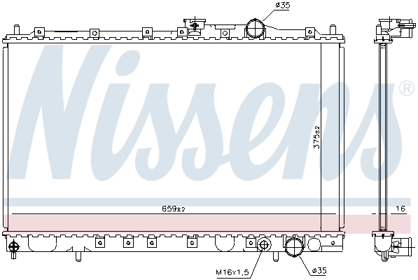 NISSENS 62839 Radiator, engine cooling