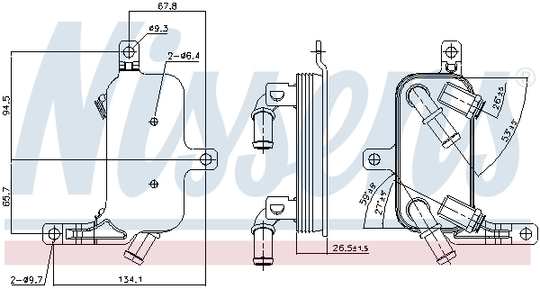 Oil Cooler, automatic transmission 90891